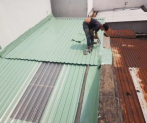 thi công sơn chống nóng mái tôn