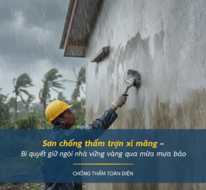      Sơn chống thấm trộn xi măng