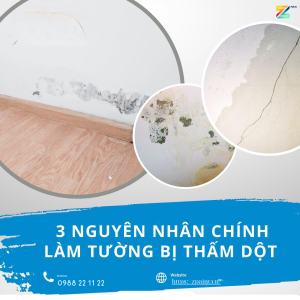 3 nguyên nhân chính làm tường bị thấm dột
